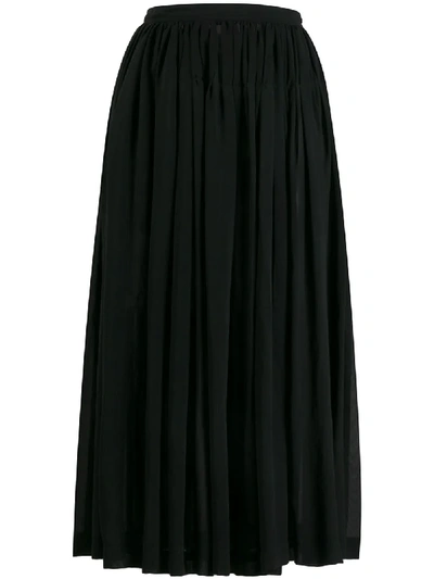 Pre-owned Comme Des Garçons 1988 Sheer Gathered Skirt In Black