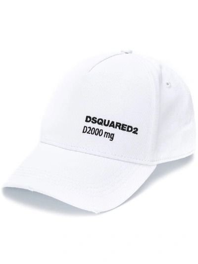 Dsquared2 Take Your Daily Dose Baseball Cap In White