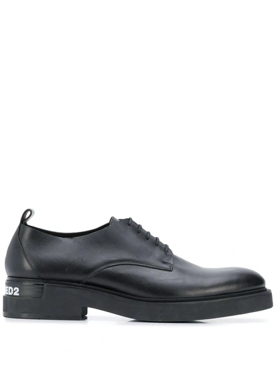 Dsquared2 Lace Up Lace Up Shoes In Black Leather