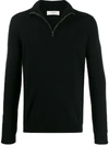 Pringle Of Scotland Half-zip Cashmere Jumper In Black