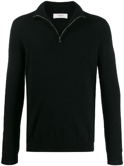Pringle Of Scotland Half-zip Cashmere Jumper In Black