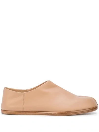 Maison Margiela Tabi Leather Loafers In Pink