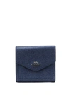 Coach Metallic Small Wallet In Gmeck Gm/metallic Midnight Navy