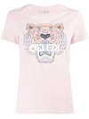 Kenzo Tiger Logo T-shirt In Pink