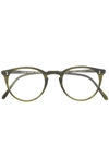 Oliver Peoples Circular Glasses In Green