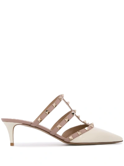 Valentino Garavani Rockstud 60 Mules In White