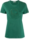 Moncler Logo Patch T-shirt In 绿色