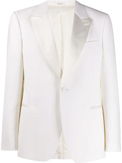 Alexander Mcqueen Peaked Lapels Single-breasted Tuxedo In Ivory