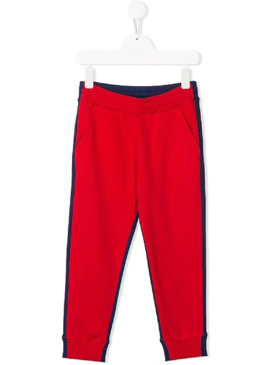 Moncler Kids' Colour Block Joggers In Red