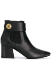 GIVENCHY LOGO BUTTON ANKLE BOOTS
