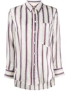 Isabel Marant Étoile Striped Shirt In Neutrals