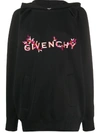 GIVENCHY EMBROIDERED LOGO HOODIE