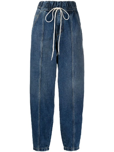 Givenchy Drawstring Waist Jeans In Blue
