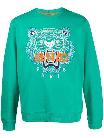 Kenzo Tiger Sweatshirt In 绿色