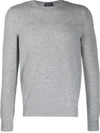Drumohr Man Sweater Light Grey Size 42 Lambswool In Grey