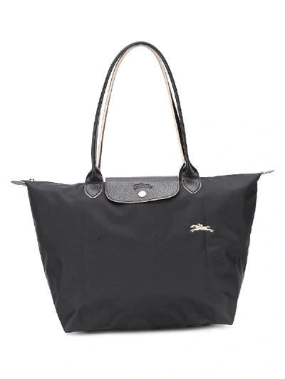 Longchamp Large Le Pliage Shoulder Bag In Black