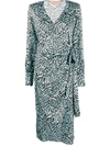 ANDAMANE CARLY PRINTED WRAP DRESS