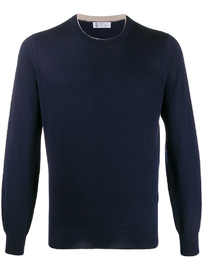 BRUNELLO CUCINELLI CREW NECK FINE KNIT JUMPER