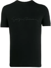 Giorgio Armani Crew-neck Printed Short Sleeve T-shirt In Green