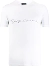 Giorgio Armani Official Store Stretch Bamboo-viscose Jersey T-shirt In Panna
