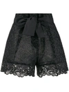 Ermanno Scervino Paperbag Waist Shorts In Black