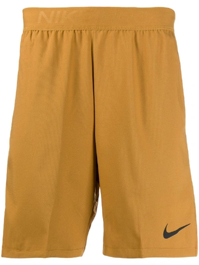 Nike Waistband Logo Running Shorts In Neutrals