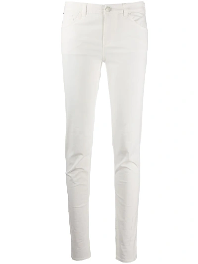 Emporio Armani Slim Fit Trousers In White