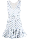 Zimmermann Polka-dot Print Dress In White