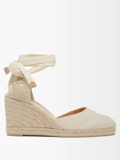 Castaã±er Women's Carina Espadrille Wedges In Ivory