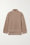 FENDI OVERSIZED BOUCLÉ TURTLENECK SWEATER