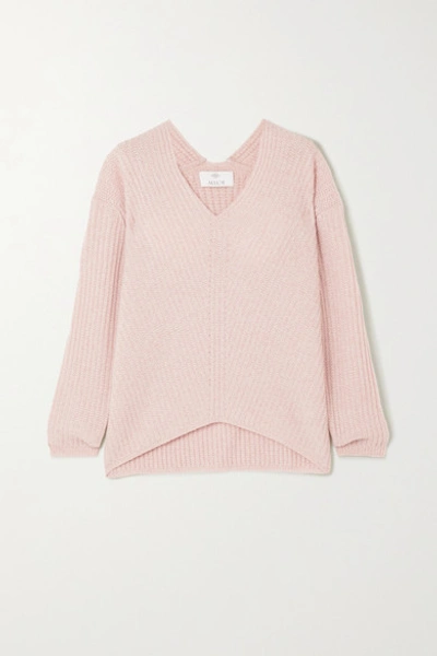 Allude 罗纹羊绒毛衣 In Pastel Pink