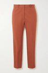 JOSEPH BING CROPPED STRETCH-COTTON TAPERED PANTS