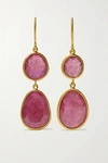 PIPPA SMALL 18-KARAT GOLD RUBY EARRINGS