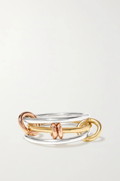 Spinelli Kilcollin Acacia Mx Sterling Silver And 18-karat Yellow And Rose Gold Ring