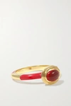 ALICE CICOLINI CANDY 14-KARAT GOLD, ENAMEL AND OPAL RING