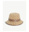 GUCCI MONOGRAMMED CANVAS BUCKET HAT,116-3006058-5765874HG62