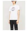 VERSACE Logo-embroidered embellished cotton T-shirt