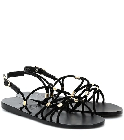 Ancient Greek Sandals Pasifai Leather Slingback Sandals In Black