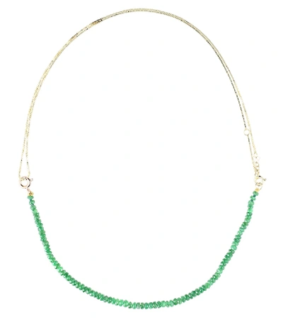 Aliita Princesa Kit 9kt Gold Tsavorite And Pearl Necklace In Green
