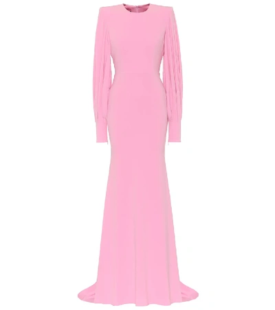 Alex Perry Davis Crepe Gown In Pink