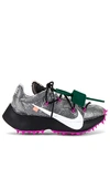 Nike X Off-white Ws Vapor Street Sneaker In White, Black & Laser Fuchsia