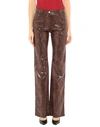 Msgm Pants In Dark Brown