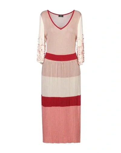 Elisabetta Franchi Midi Dress In Pink