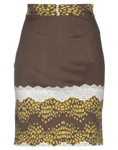 Issa Knee Length Skirt In Dark Brown