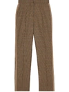BURBERRY HOUNDSTOOTH CHECK TAILORED TROUSERS