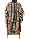 BURBERRY CHECK ZIP-FRONT CAPE
