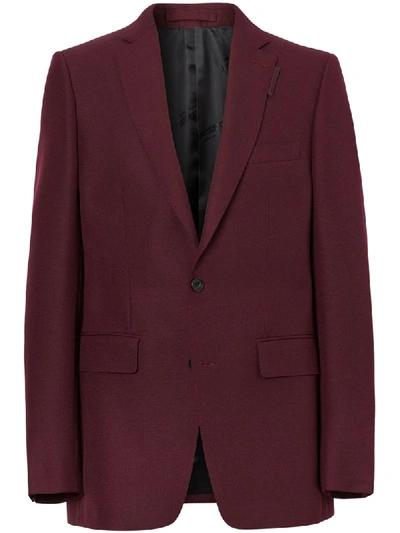 Burberry English Fit Tailored Blazer In Red