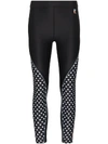P.e Nation Dominion Star Print Performance Leggings In Black