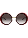 DOLCE & GABBANA OVERSIZE ROUND FRAMED SUNGLASSES