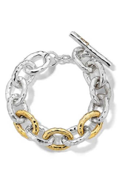 Ippolita Sterling Silver & 18k Yellow Gold Chimera Bastille Bracelet In Mixed Metal